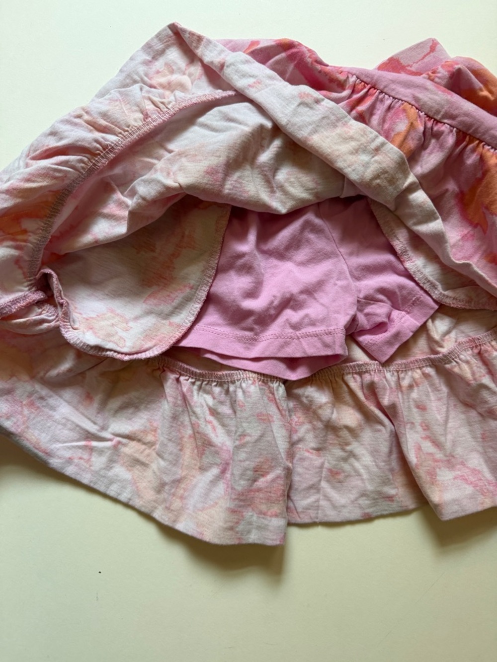 Pink & Orange Floral Ruffle skort - Picture 2 of 3